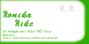 monika mike business card